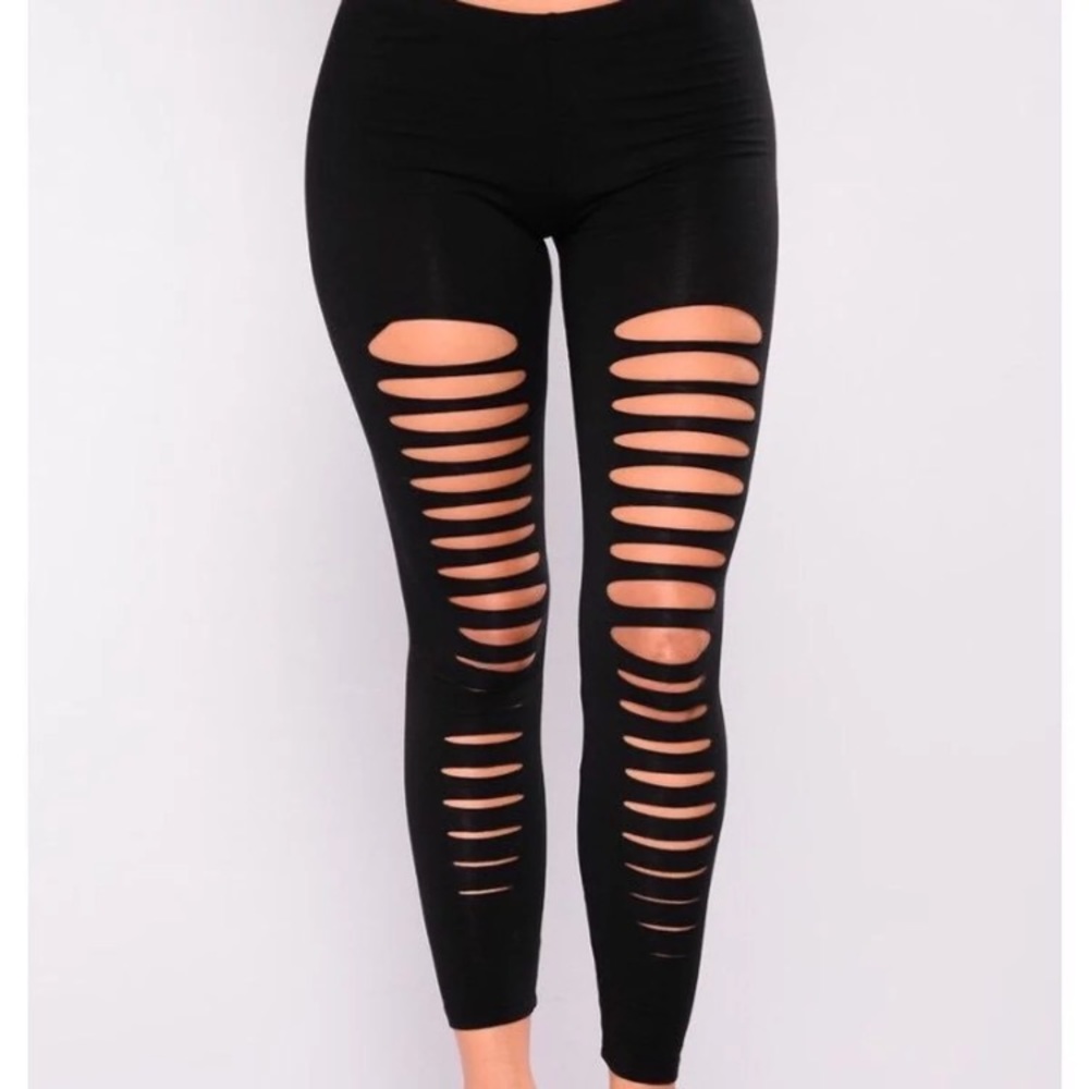 Fashion Nova Distressed Leggings